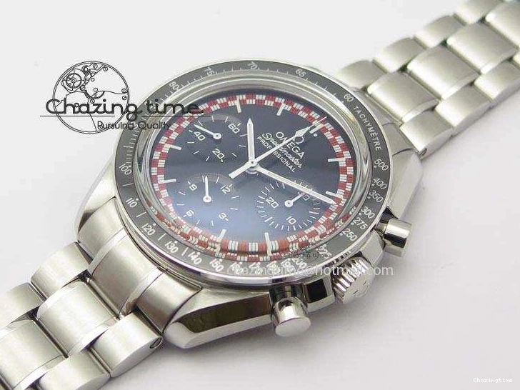 0516 Speedmaster SS 2013 Pro Racing On SS Bracelet Manual Winding Chrono Movement UrbanStyle 8230